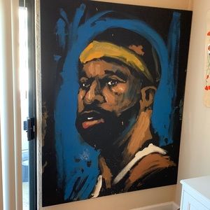 Baron Davis painting. Painted during a Golden State Warriors game @ halftime